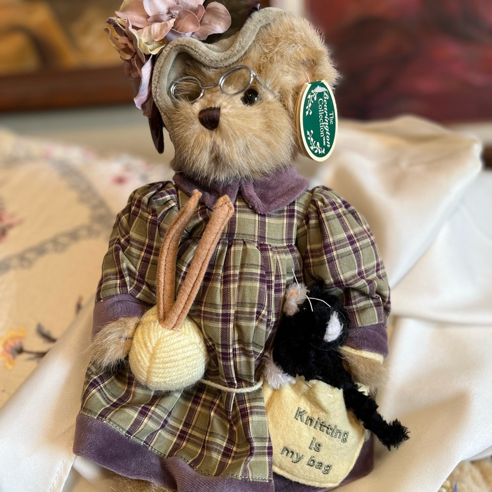 Charming Bear with Plaid Dress and Accessories